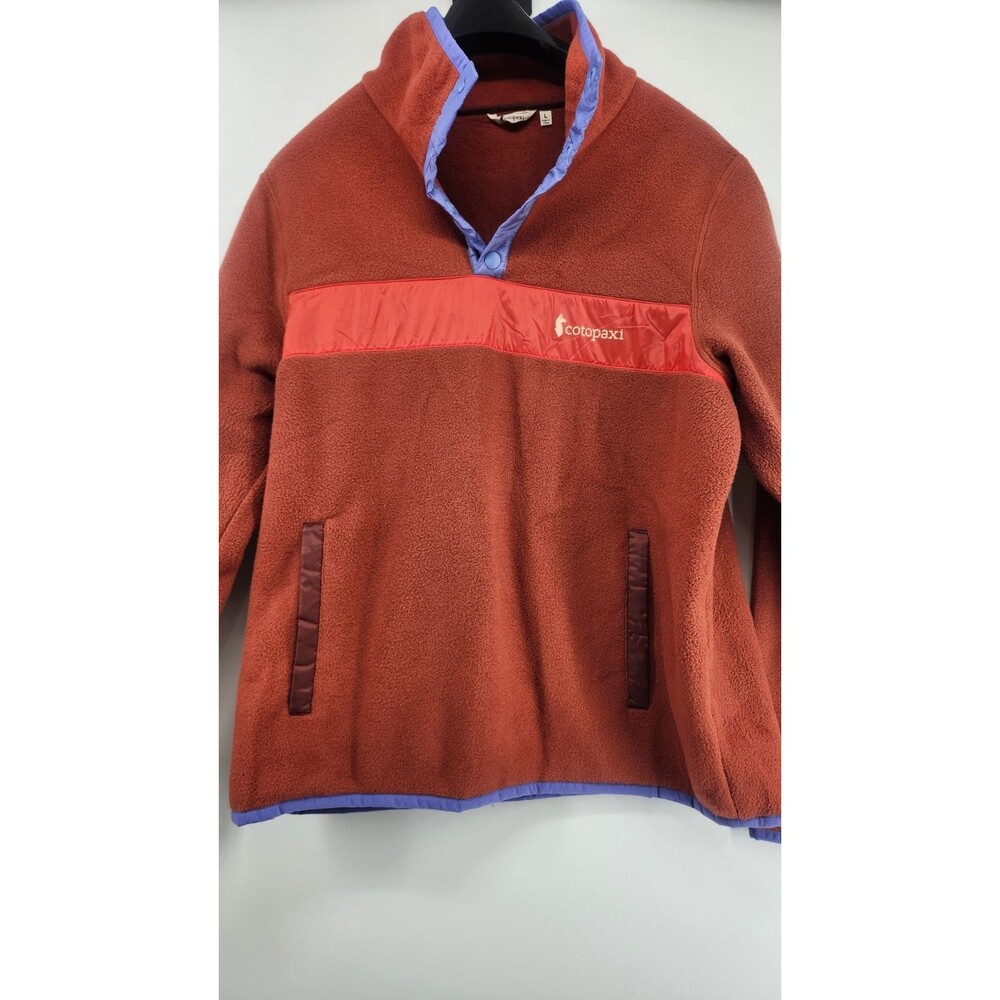 COTOPAXI‎ Mens Large Brown Quarter Zip Side Pocket Pullover Fleece Jacket